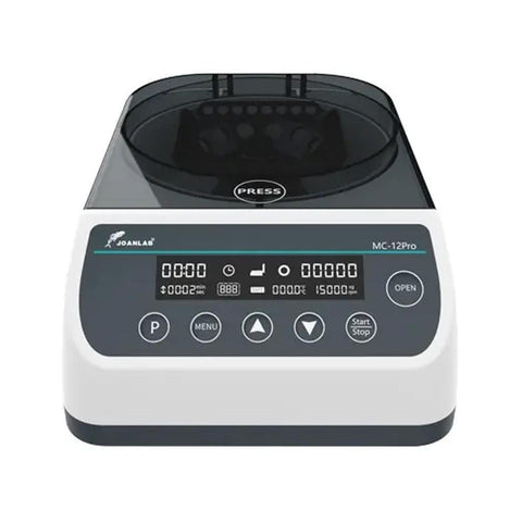 Centrifuga de Alta Velocidad MC-12Pro 12000 RPM Hematocrito, Tubos Tipo Eppendorf, Tres Rotores Incluidos.